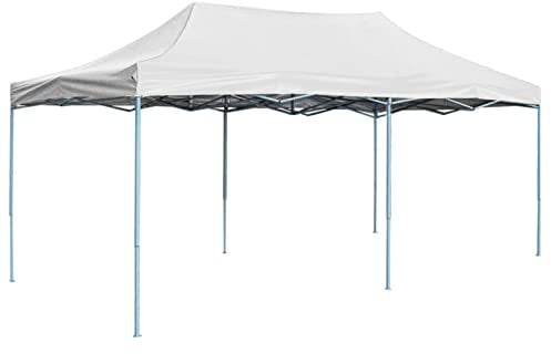 ARKEM Gazebo Professionale Pieghevole 3x6 m Acciaio Bianco,Gazebo Pergola Con Telo Impermeabile Richiudibile E Struttura Rettangolare In Acciaio Inossidabile Ad Alta Densità, Per Arredo Giardino, Terr