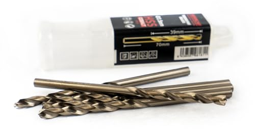 Ferrcan Brocas para metal HSS DIN338 M35 5% cobalto Turbomax para taladrar en acero inoxidable, hierro y otros metales paquete de 5 unidades por medida (3.5mm)