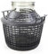 Alberts Premium Selection Weithals-Glasballon, Weinballon im Kunststoffkorb (15 Liter) Transparent