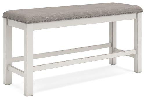 Signature Design by Ashley Robbinsdale 49 Counter Height Dining Bench, Antique White