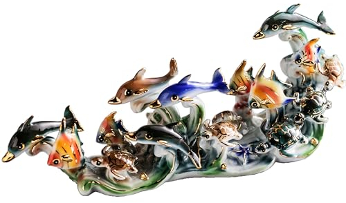 MTME Porzellan-Figuren, Familie im Meer, Gedenkbild, Skulptur, Heimdekoration (A)