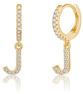 TINGN Personalisierte Geschenke für Mädchen - Initial J Teenager Mädchen Geschenke, Buchstaben Clip Ohrringe Gold Mädchen Schmuck für Enkelin Nichte Tochter Schwester Kleine Geschenke