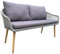OUTLIV. Lille Gartensofa aus Akazie/Rope/Polyester, 160x65x83 cm, gemütliches Sofa für den Außenbereich