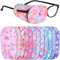 Newcotte Lot de 12 cache-œil réutilisables pour enfants filles et garçons pour lunettes au-dessus des verres - Cache-œil coloré pour tout-petits - Adorables patchs assortis (papillon)
