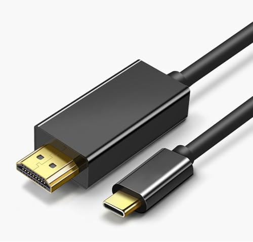 USB C to HDMI Cable 6FT, 4K High-Speed USB 3.1 Type-C to HDMI for Home Office [Thunderbolt 3/4 Compatible], for MacBook Pro/Air, iPhone 15/Pro/Plus/Max, Sumsug Galaxy S8 to S23, iPad Pro, Surface
