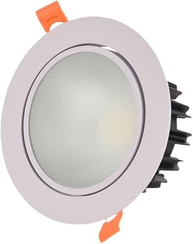 ZFBBD Deckeneinbauleuchte für den Innenbereich, runde Glasscheibe, LED-Downlight, 7 W–40 W, Augapfel-Spot-Licht, Retrofit-Deckeneinbauleuchte, LED-Einbau-Downlights