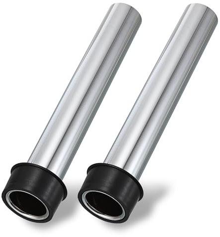 SUMNACON 2 tubos de desbordamiento de latón para fregadero, 19 cm, tubo de desagüe para fregadero de cocina, tapón de desagüe para fregadero de cocina, tubo de desbordamiento para fregadero de 4,3 cm