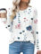 Rapbin Womens Layering Long Sleeve Tee Shirts Casual Crew Neck Sunlight Pleated Tops Fashion Dressy Blouses,Floral,S