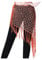 HWJFDC Bauchtanz Hüfttuch Bauchtanz-Kostüme Pailletten Bauchtanz Hüfttuch for Frauen Bauchtanz-Gürtel(Orange)