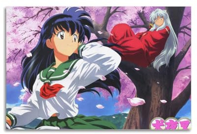 LMJUSNEFNC Anime-Inuyasha-Poster, dekoratives Gemälde, Leinwand, Wandposter und Kunstdruck, moderne Familienschlafzimmer-Dekoration, Poster, 20 x 30 cm