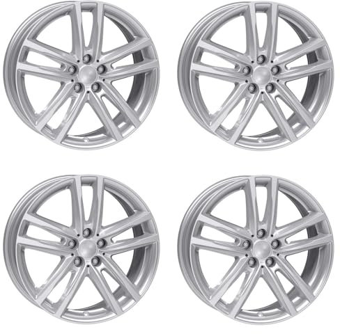 4x Rial Felgen Alufelgen X10 7.0Jx16 ET47 5x112 polar-silber kompatibel mit BMW 1 2