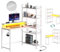 YITAHOME L Shaped Gaming Desk with Power Outlets & LED Lights Corner Desk with Shelves 106CM Reversible Computer Desk with Storage Shelves Gaming Desk with Hooks for Home Office Small Space (White)