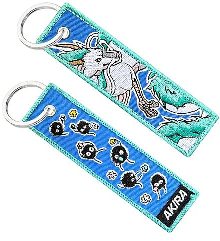 Genérico Porte-clés Anime Haku Dragon, porte-clés moto, voiture, sac à dos, clés, porte-clés pour motards, porte-clés original en tissu Manga, orange, 12 x 3