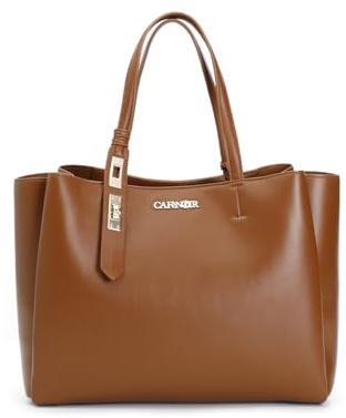 CAFèNOIR - Einkaufstasche Mit Griffverschluss, Für Frauen, Farbe Braun, Größe Einheitsgröße