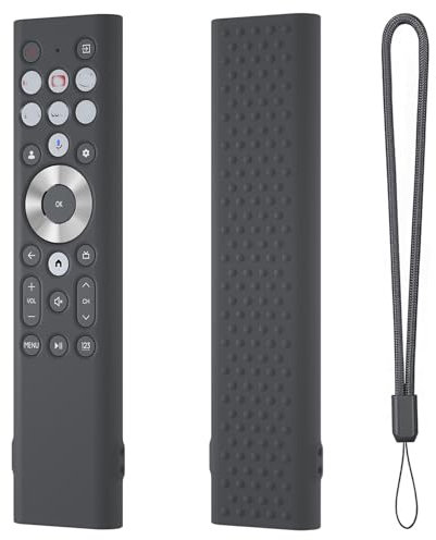 Hisense, custodia protettiva in silicone per telecomando Hisense Class A7 U8 Series LCD 4K (grigio scuro)