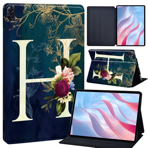 Case For Nokia T20 Android 11 Tablet Case 10.36 Screen TA-1392/TA-1397/TA-1394, Slim Smart Cover Stand Folio Case for 10.4 Nokia T20 PU Leather Case Tri-Fold Tablet Cover (initial letter H)