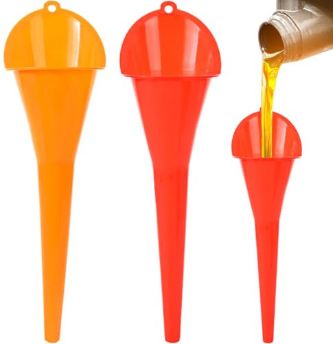 SZJFYMQ Embudo de combustible, 2 Pack Embudo de boca larga manos libres, kit de embudo de gasolina portátil universal, reabastecimiento de combustible de coche, embudo de aceite de cuello largo,29CM