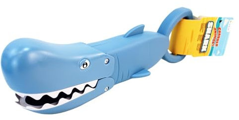 BEMIRO Sandgreifer für Kinder – 34 cm – Greifer-Spielzeug im Tiermotiv – Hochwertig verarbeitet – Ideal für Strand & Garten (Hai)