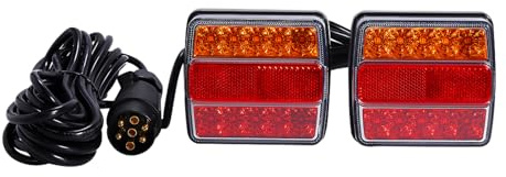 MccoMMon 12V 7-Pin Wired Trailer Tail Light Set, LED-Rücklicht-Set, IP68 wasserdicht, für Auto-Anhänger Rückleuchten LED Trailer Lighting Kit