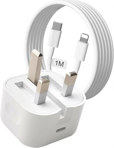 20W USB-C PD Fast Charger UK Plug with 1m Cable