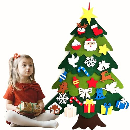 SUQ Tableau De Feutre, Tableau De Feutre Pédagogique Pour Enfants, Tableaus Interactif Pour Enfants Tableaus (Arbre de Noël)