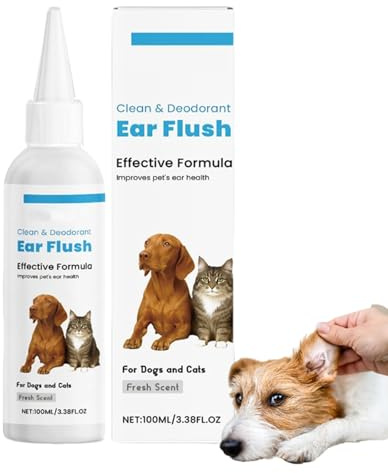 Opdestn Hund Ohrenreiniger,3.38 FL.oz Ohrreiniger für Hunde | Effektive Tierpflege Spülung für Katzen Bad Pflege Reinigung,Juckreiz Pflege und Behandlung