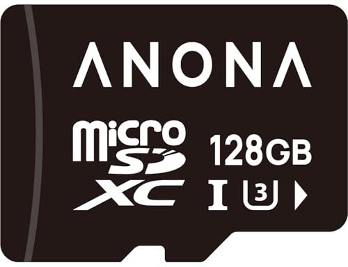 Anona Carte Mémoire Micro SD 128 Go Card pour 4K Caméra Intérieur Pano | Carte SD Haute Vitesse Jusqu'à 100 Mo/s, Ultra-résistante et large compatibilité caméras/smartphones/consoles
