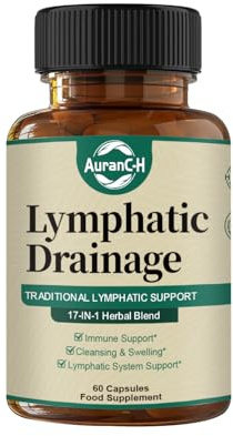 Lymphatic Drainage Capsules, Water Detox, Lymphatic Drainage - Reduce Lymph Swelling, Maximum Potency Formula with Dandelion Extract, Cleavers Extract - Supports Cellulite Reduction, 60 Capsules