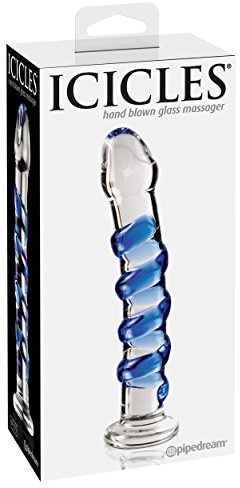 Pipedream Icicles® No. 5, Clear & Blue, 17,8 cm