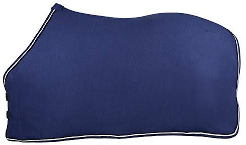 PFIFF 101496 Pferde Polarfleece Decke Pauline, Fleecedecke Pferdedecke, Blau 145