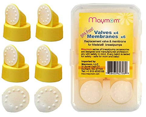 Ersatzventil und -membran für Medela-Milchpumpen (Swing, Lactina, Pump In Style), 4 x Ventil/6 x Membran, Artikelnummer 87089; ersetzt Medela-Ventil und Medela-Membran von Maymom