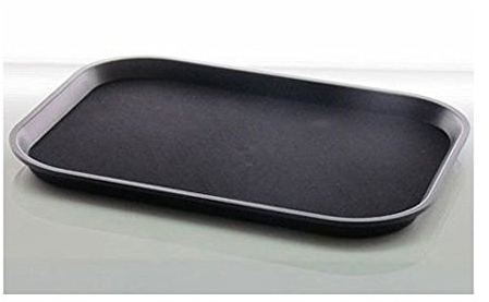 MC Ristorazione - Vassoio Antiscivolo Rettangolare, colore Nero, 40x30 cm, Made in Italy, ideale per bar, caffè, ristoranti, hotel.