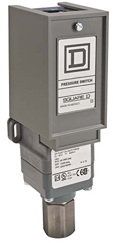Quadratisch D 9012 GQ Industrie einstufige Vakuumpumpe Unterdruckpumpe piston-actuated Druck Schalter, 170–5.600 PSI Drücken. Reichweite, NEMA 1 ENC., 1/10,2 cm-18 NPTF. Anschluss, SPDT Kontakte