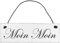 Anika Hermsen-Grallert, HomeYourself Shabby Chic Vintage Schild Moin Moin Dekoschild Türschild