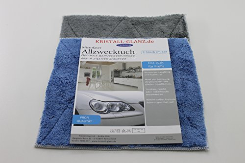 TS24direkt Kristall-Glanz Spültücher Premium 2er blau/grau