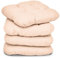 Beautissu 4er Set Sitzkissen 40x40 cm Lisa Natur - weiche Indoor & Outdoor Kissen mit 8cm Schaumstoff Füllung, widerstandsfähige & robuste Sitzpolster für Außenbereich Made in EU