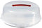 Curver - 219974, Porta torta rotondo, in plastica, Bianco, 34.7 x 34.7 x 12.5 cm