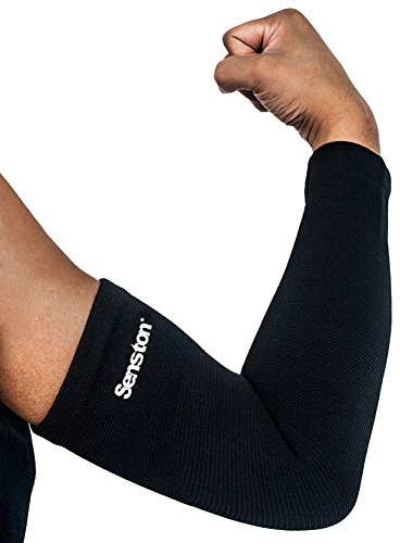 Senston Kompression Armlinge 1 Stück Sonnenschutz Arm Sleeve Armwärmer Basketball Volleyball Radfahren Laufen für Herren Damen Jungen