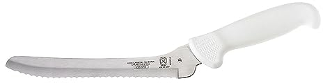 Mercer Culinary M18135 Serrated Bread Knife, White, Stainless Steel