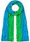 Japanwelt Seidentuch elegantes Damen Halstuch Crash-Schal 100% Seide silkroad 90 x 180 cm Streifen Grün Blau