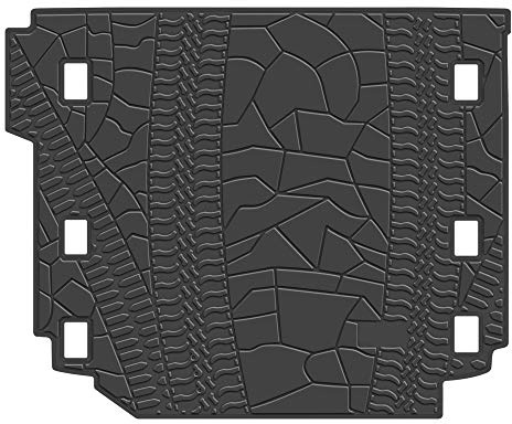 San Auto Cargo Liner Custom Fit für Jeep Wrangler Sahara Rubicon JL 2018 2019 JK 2014 2015 2016 2017 Kofferraummatten Gummi Allwetter strapazierfähig geruchlos Schwarz JeepWrangler-FullBlack-sub