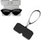 suniboi Brillenetui Damen, Herren - Brillentasche, weich, schmal - Brillenhülle - Brillenbeutel - Brillen Etuitasche - Sunglasses case Sonnenbrillen - mit Karabiner, zum anhängen