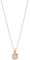 Fossil Collier Pour Femmes, Longueur Totale : 460mm + 50mm Chaîne D'Extension / Pendentif : 14mm X 16mm Collier En Acier Inoxydable Or Rose, JF03265791