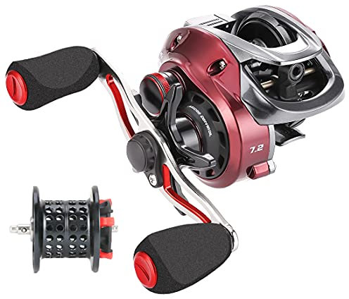 SeaKnight RED Fox Baitcasting Angelrolle Süßwasser Ultraleicht 10+1 Geschirmte Kugellager 7,2:1/8,1:1 Hoch Geschwindigkeits Spincasting Rollen Karpfen Mikro Zentrifugal Bremssystem Max 6KG/13.2LB