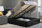 Home Treats Black Ottoman Padded Bed Frame With Gas Lift & Under Bed Storage (King Size 5ft, Luxury Memory Foam Mattress)