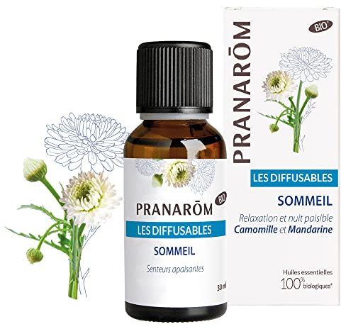 Pranarôm - Diffusables - Sommeil Mélange Huiles Essentielles pour Diffuseur - Senteurs Apaisantes - Camomille et Mandarine Bio - 30 ml