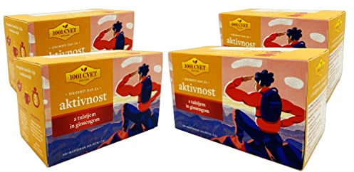 UPSY Alps Mountains Sleep Tea - 4 Packs of 20 Bags (80 Tea Bags) - Activity Tea