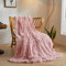 XeGe Luxuriöse Flauschige Decke Sofa Kuscheldecke, Warme Winter Weich Sofadecke, Hochwertige Kunstpelz Decke, Zotteliger Couchdecke, 127x152 cm Plüsch Pelziger Wohndecke für Couch, Ombre Pink