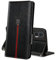 Hülle für Motorola edge 30 Neo, Magnet Leder Kartenfach Handyhülle, Klappbar Wallet Tasche edge 30 Neo Schutzhülle, Flip TPU Bumper Silikon Cover, Stoßfeste Case für Motorola edge 30 Neo Schwarz