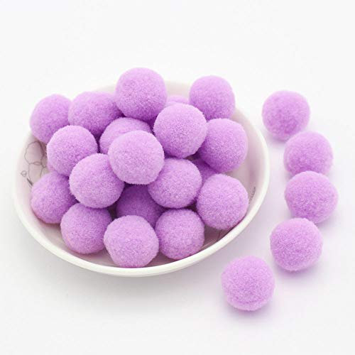 500 mini pompon colorati in peluche da 8 mm, per oggetti fai da te, decorazioni per feste, colore viola chiaro